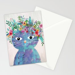 Flower cat II Stationery Card