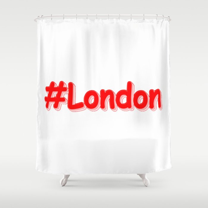 "#London" Cute Design. Buy Now Shower Curtain