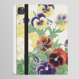 Vintage Pansy Flower. Seiyô SÔKA ZUFU. iPad Folio Case