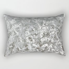 Crush velvet grey silver pattern Rectangular Pillow