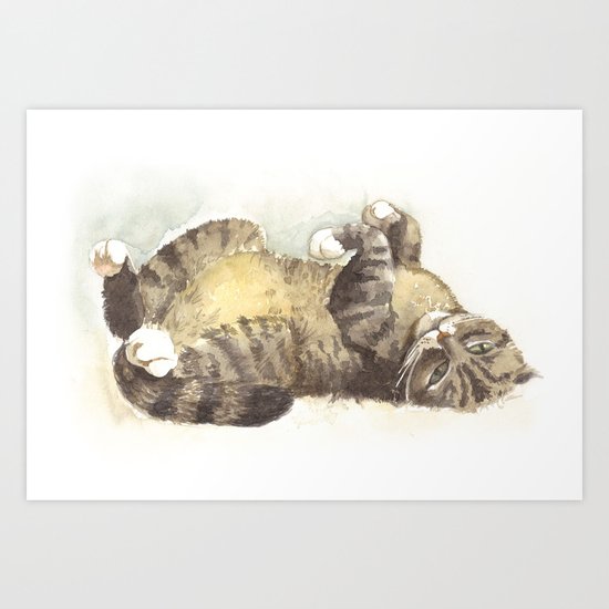 Tabby cat Art Print