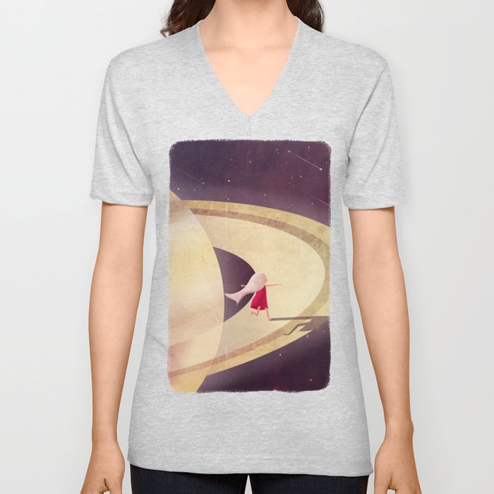 Saturn Child V Neck T Shirt
