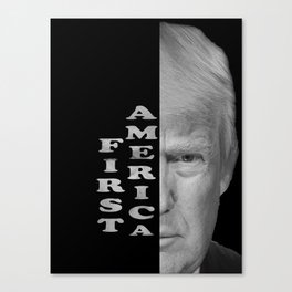 Trump text portrait Gifts Republican Conservative Canvas Print