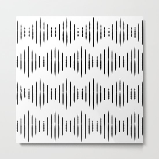 Black and White Pattern II Metal Print