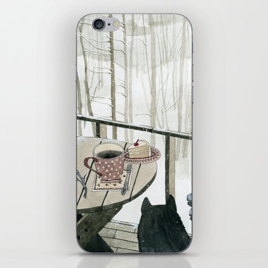 Winter Breakfast on the Porch iPhone & iPod Skin