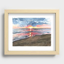 Virginia Sunrise at the Beach Recessed Framed Print