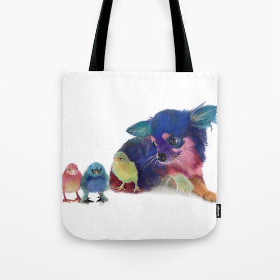 Chihuahua and Chicks Tote Bag