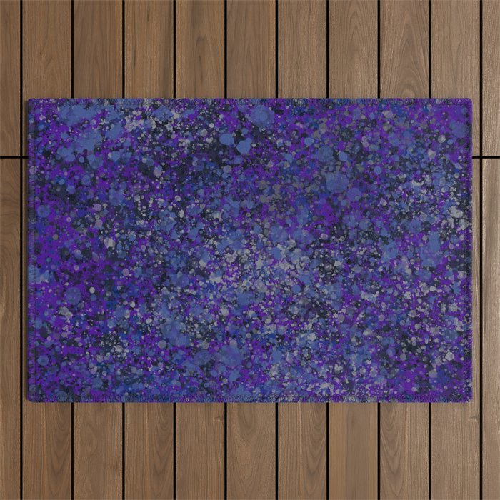 Dark Speckles - Purple Outdoor Rug