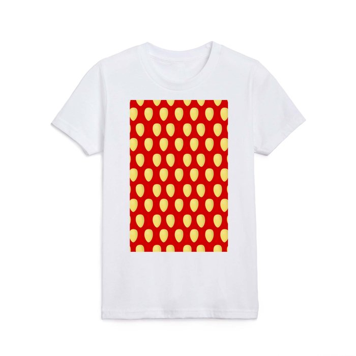 Strawberry Seeds Pattern Design  Kids T Shirt