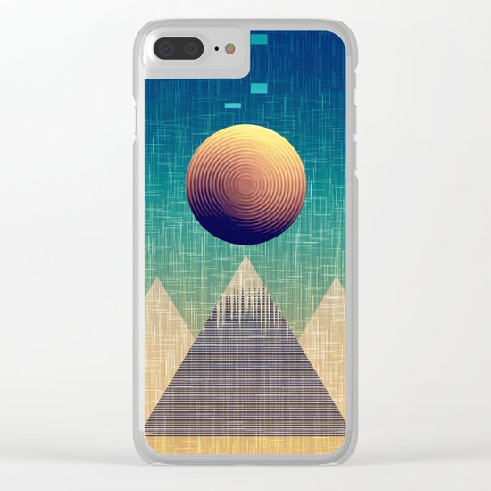 Moonrise Abstract Clear iPhone Case