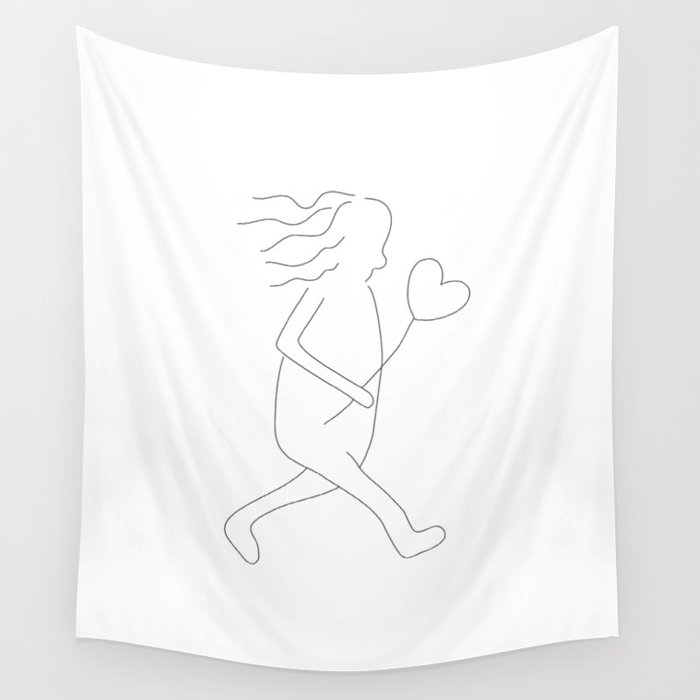 RUN FOR LOVE Wall Tapestry