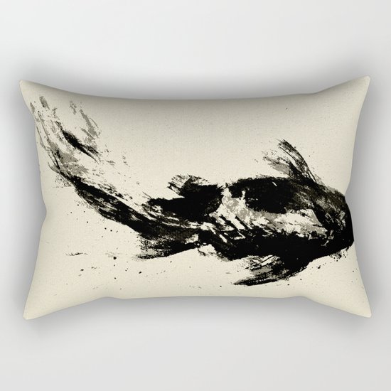 Black Koi Rectangular Pillow