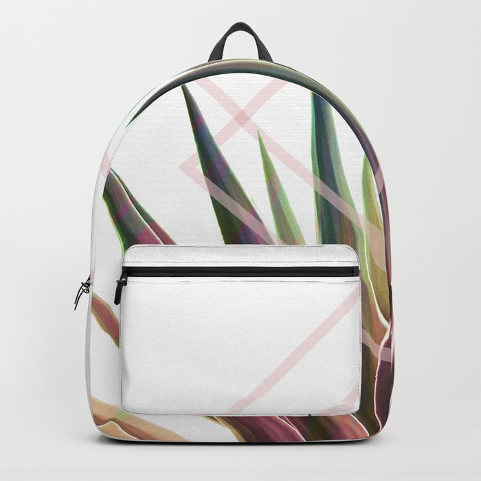 Tropical Desire - Foliage and geometry Backpack by Dominique Vari ...