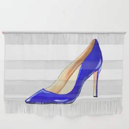 Blue High Heel Shoes Wall Hanging