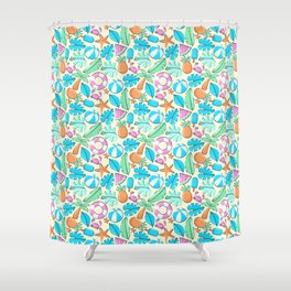 A summer at the beach Shower Curtain