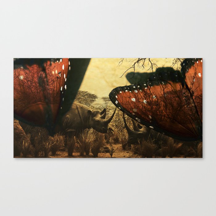 Diorama :: Rhinos Canvas Print