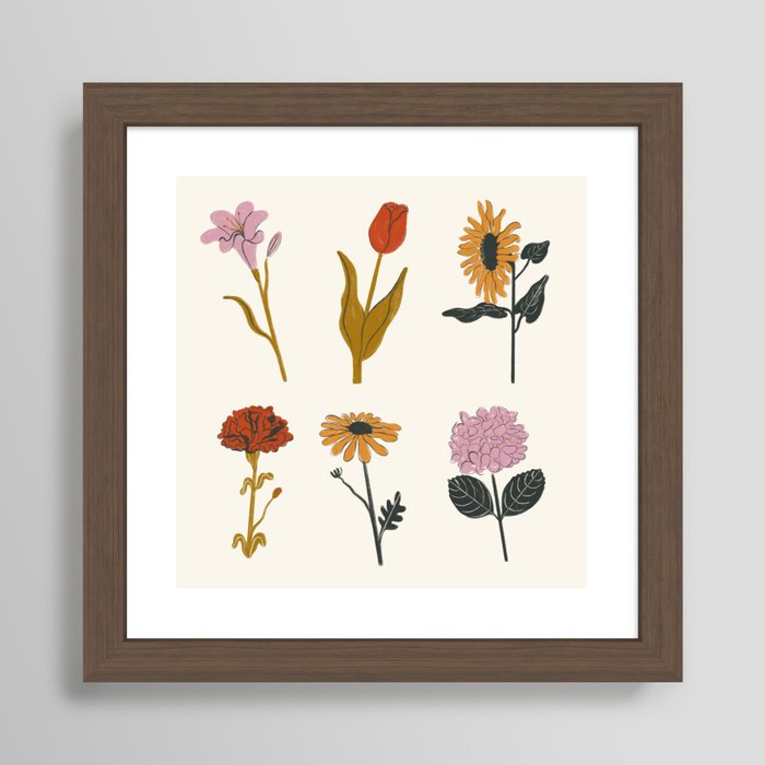 Flowers Collection Framed Art Print