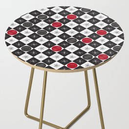 Retro Midcentury Atomic Age Checkers Side Table