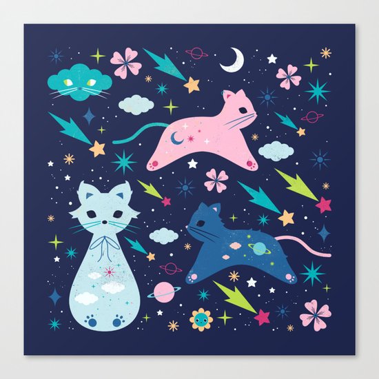 Cloud Kittens Canvas Print