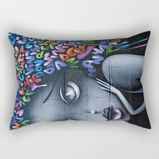girl letters grafitti Rectangular Pillow