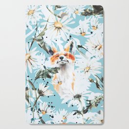 Foxes in daisy field-5B Cutting Board