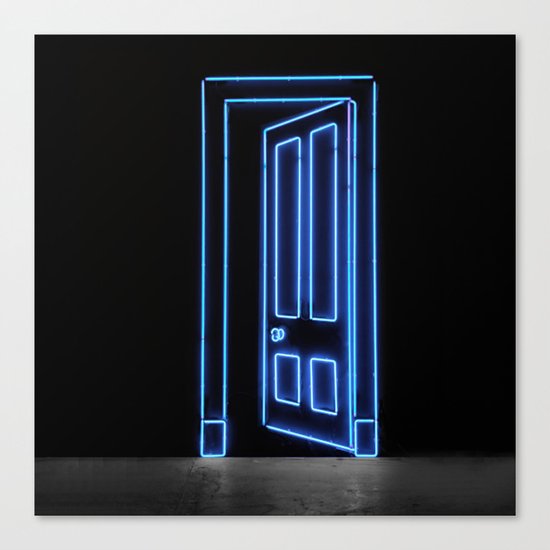 Door (Neon) Canvas Print