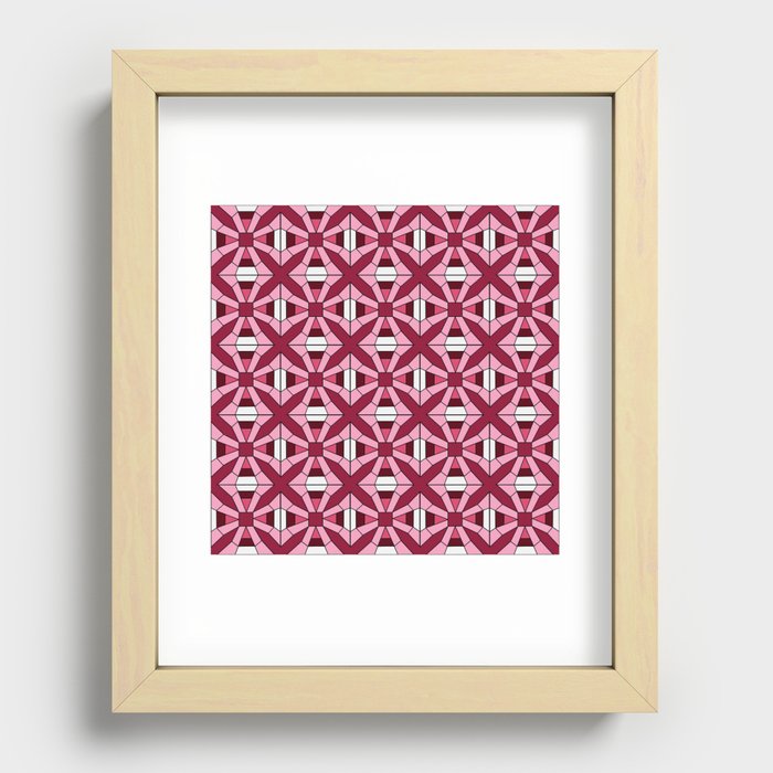 Roses are Red Lovers Knot Quilt Recessed Framed Print