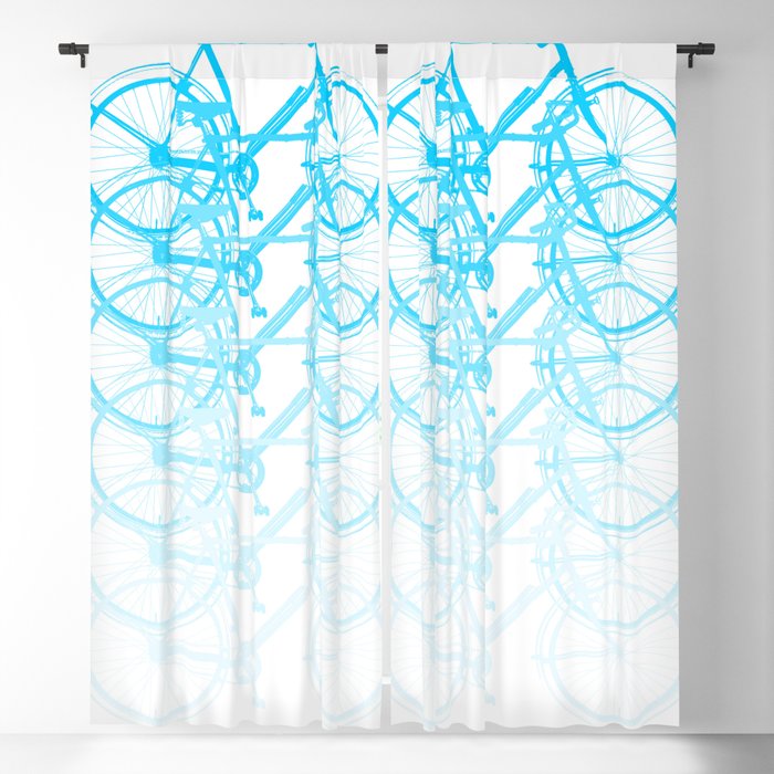 Blue bicycle Blackout Curtain
