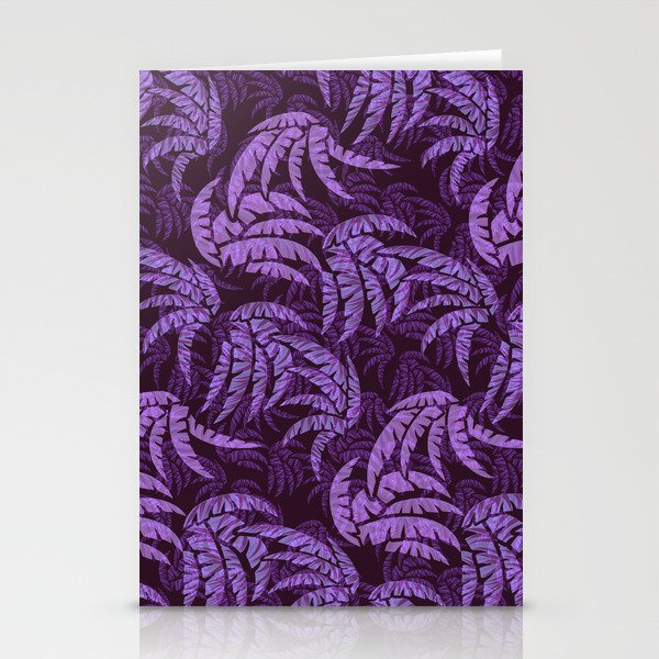  Hawaiian Purple Palm Leaves Paradise  Stationery Cards