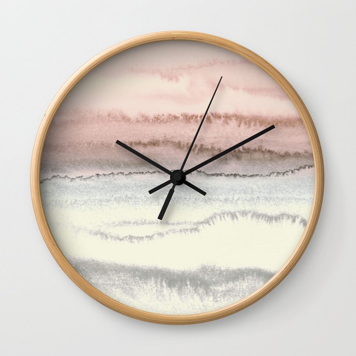 WITHIN THE TIDES - SNOW ON THE BEACH Wall Clock