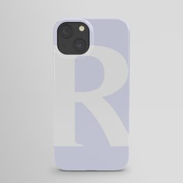 R MONOGRAM (WHITE & LAVENDER) iPhone Case