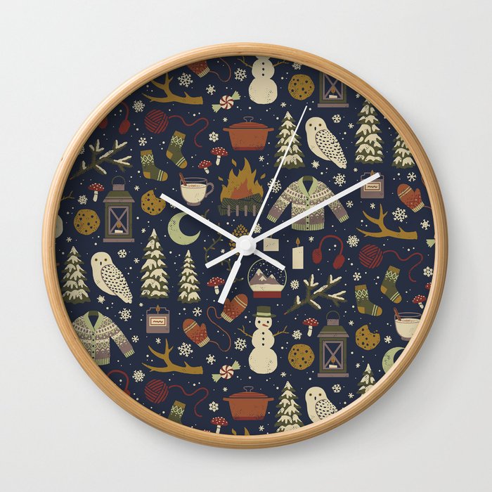 Winter Nights Wall Clock