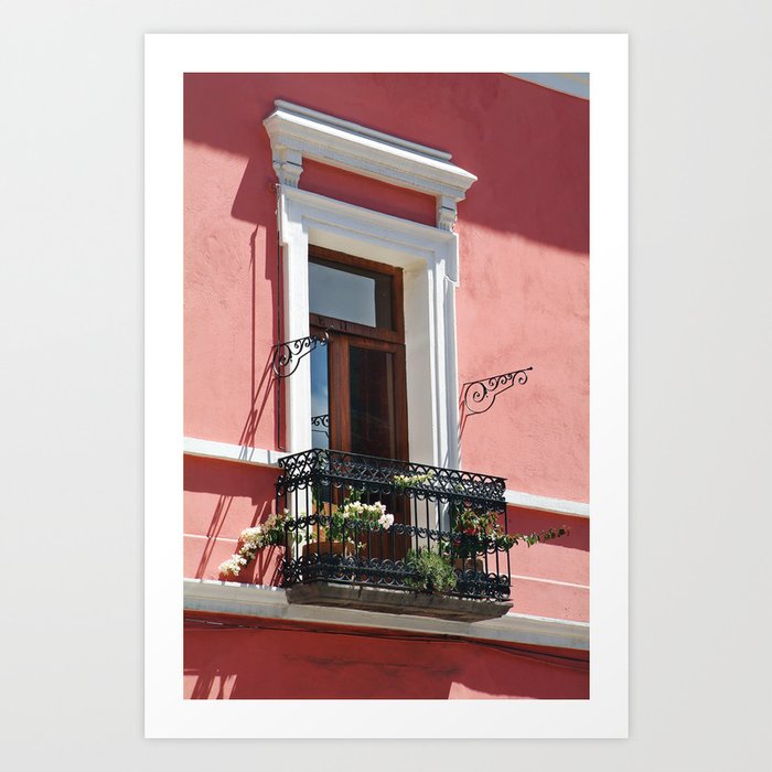 Balconies of Puebla  Art Print