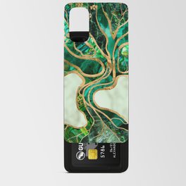 Malachite and Abalone Tree of life abstract Android Card Case