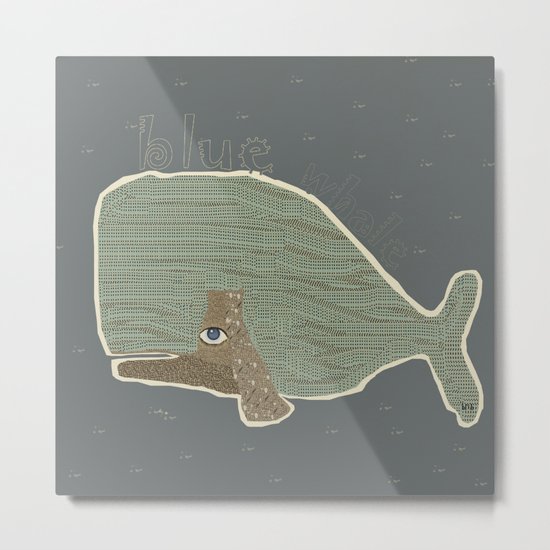 blue whale Metal Print