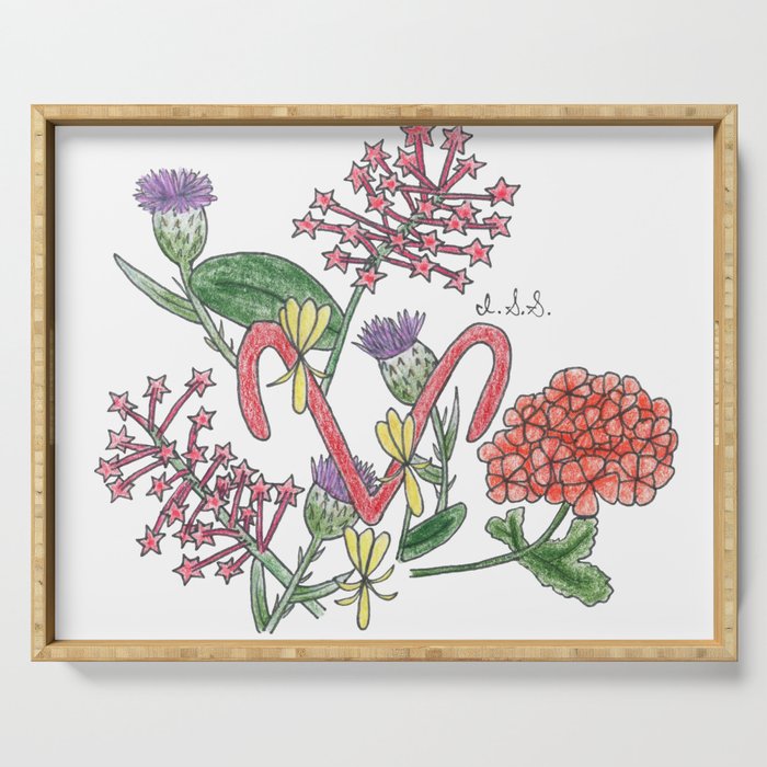 Flowers of Aries Serving Tray