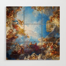 Ceiling painting in Hercules room of the Chateau de Versailles - France Wood Wall Art