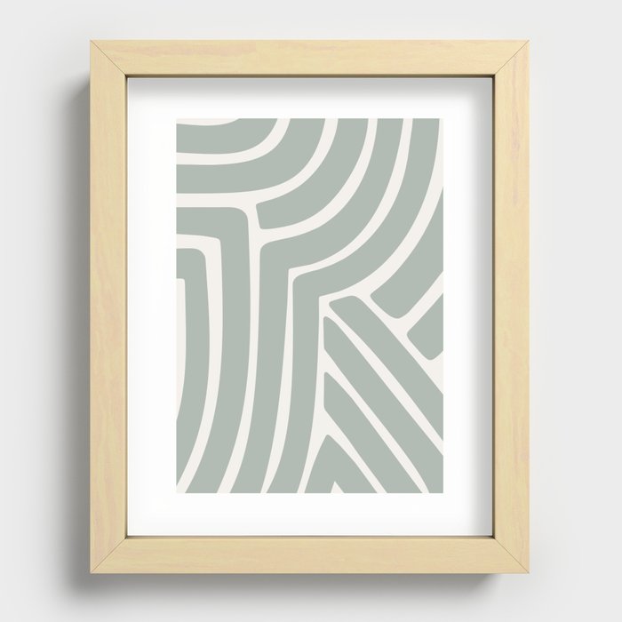Abstract Stripes LVIII Recessed Framed Print