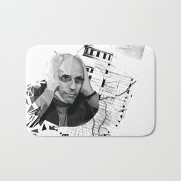 Michel Foucault Bath Mat | Digital, Abstract, Graphicdesign, Panopticon, Philosophy, Post Structuralism, Lowpoly, Foucault, Michelfoucault 