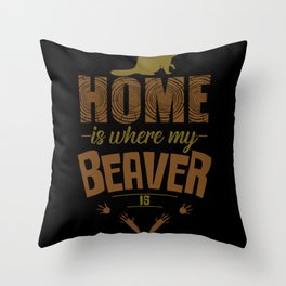 Beaver Throw Pillow