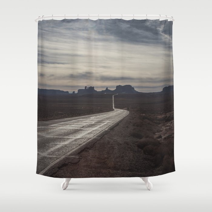 Wanderlust Road - Desert Moods Shower Curtain