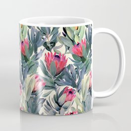 Painted Protea Pattern Coffee Mug