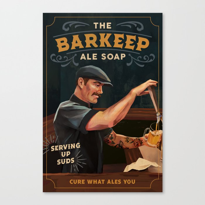 The Barkeep English & Irish Pub Bartender Canvas Print