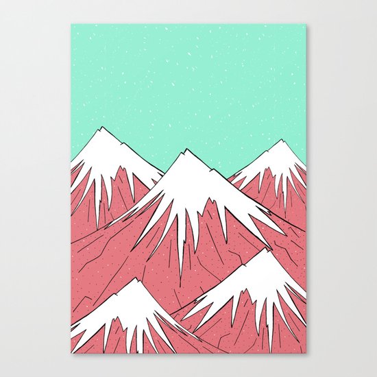 The mountains and the sky Canvas Print