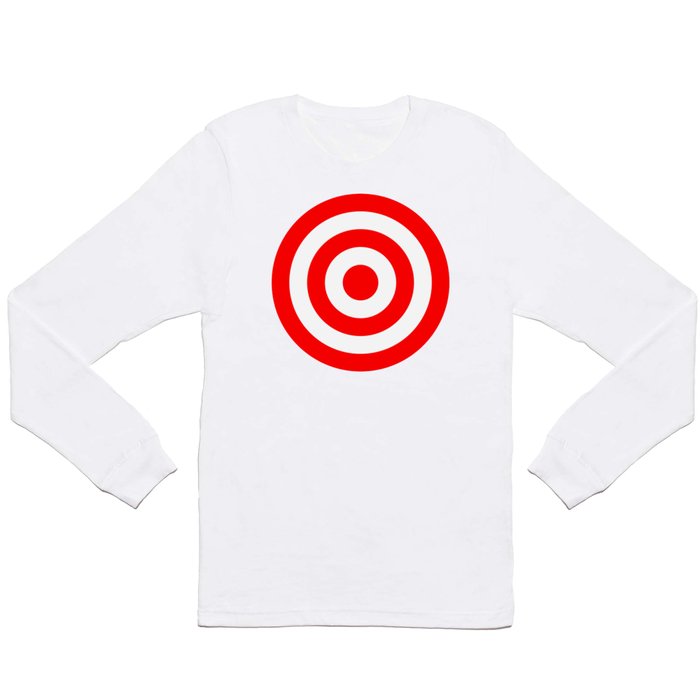Bullseye Target Red & White Shooting Rings Long Sleeve T Shirt