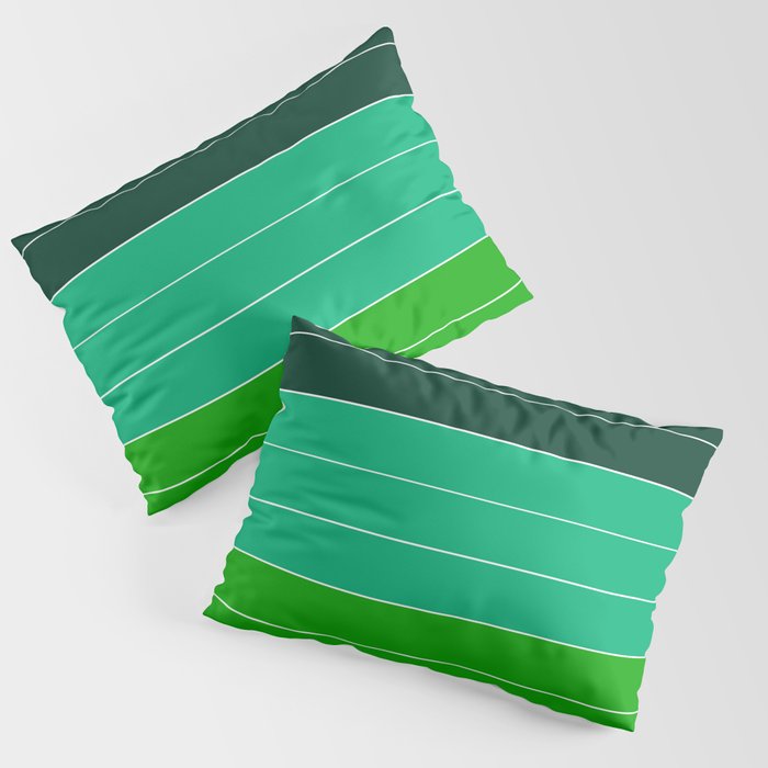 Green Stripe Irish St Patricks day Pillow Sham