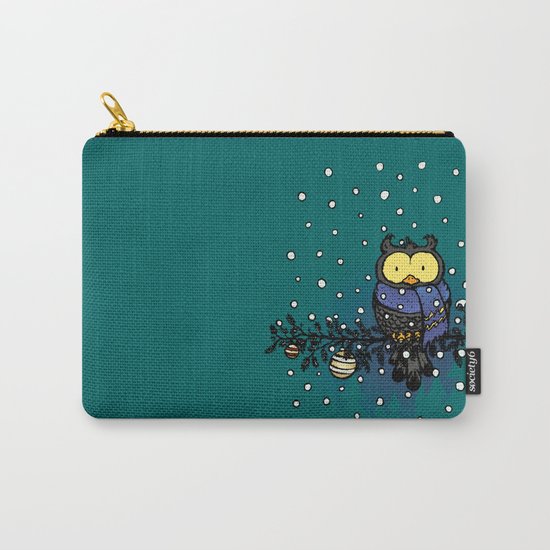 Owl in the snow Carry-All Pouch