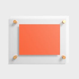 Persimmon - Orange Bright Tangerine Solid Color Floating Acrylic Print