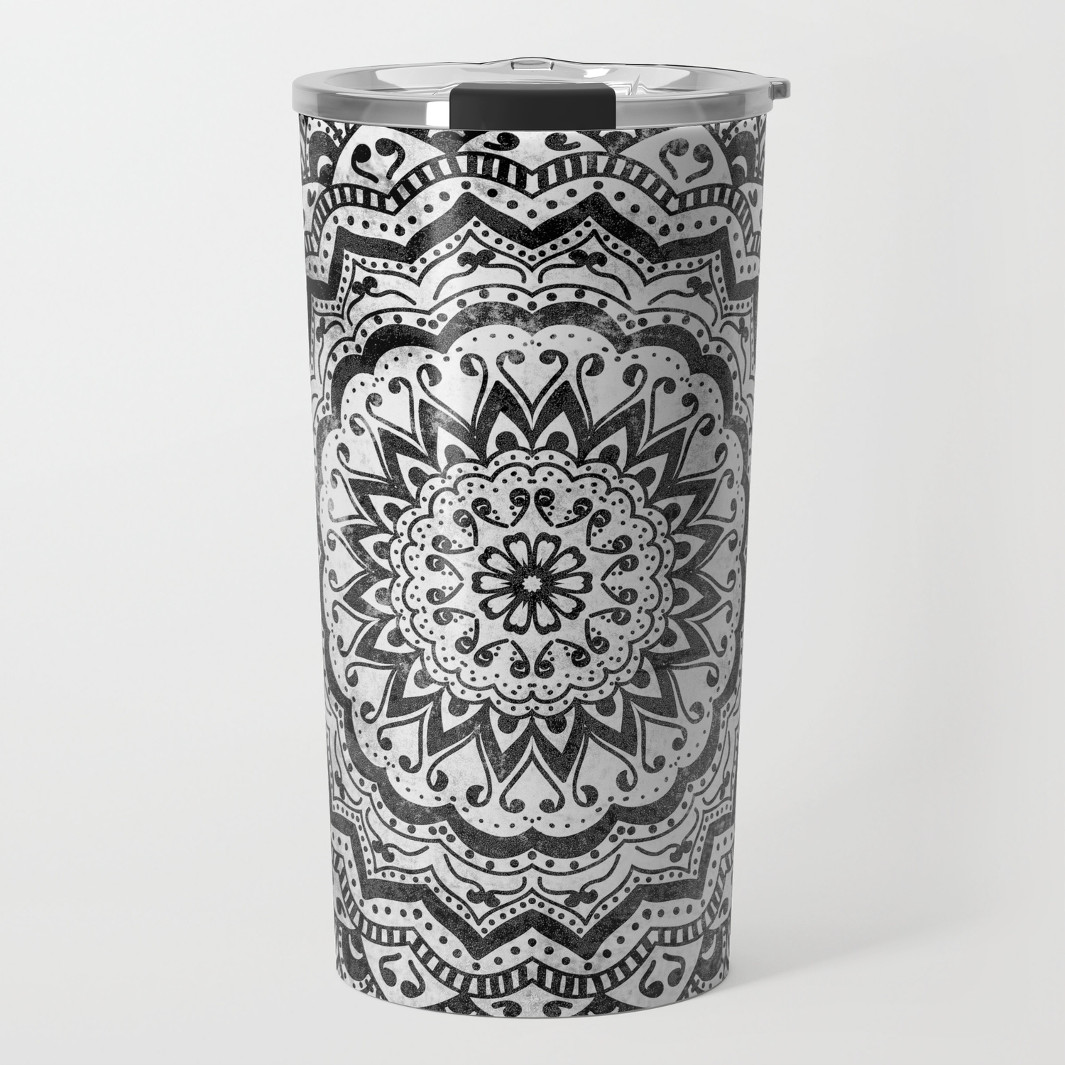 Black Jewel Mandala Travel Mug By Nika Society6