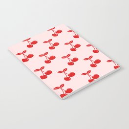 Cherry Pattern on Pale Pink Notebook
